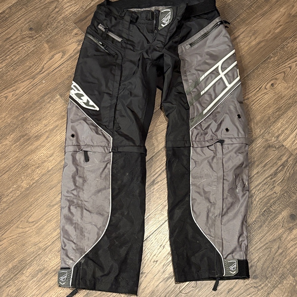 Men's Black and Gray Pants dirt bike fly racing